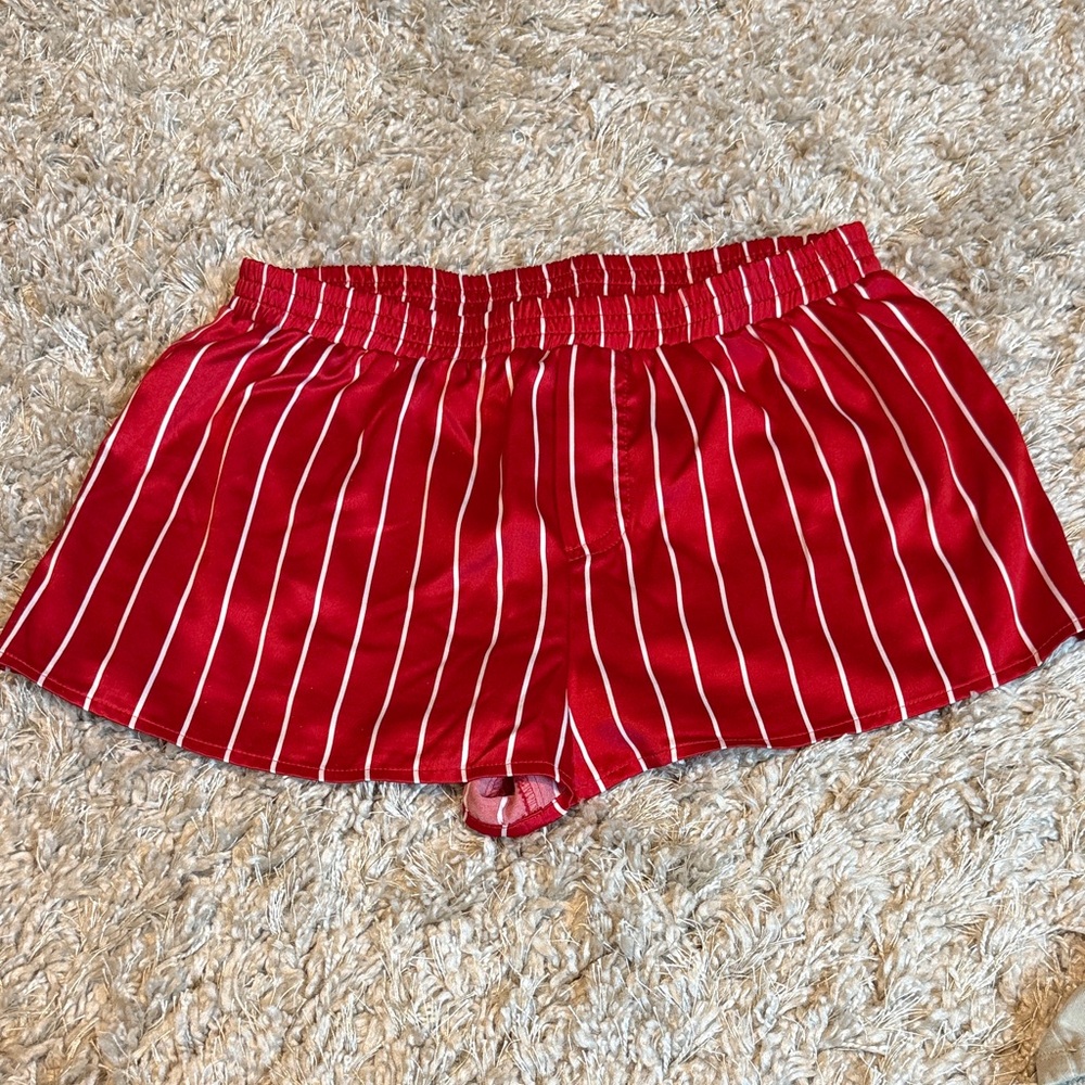 Forever 21 Red Striped Athletic Shorts